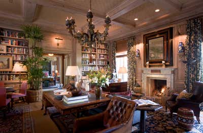  Transitional Family Home Office and Study. American English by Michael S. Smith Inc..