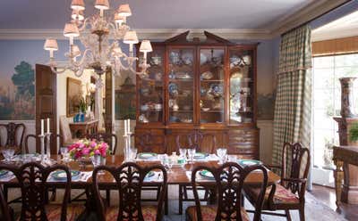  Traditional Family Home Dining Room. American English by Michael S. Smith Inc..