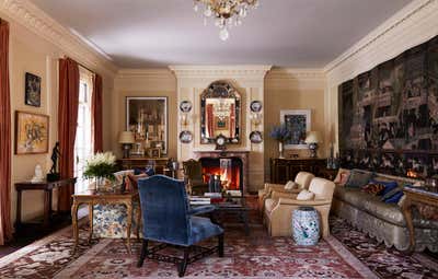  Traditional Family Home Living Room. Midwestern Expatriate by Michael S. Smith Inc..