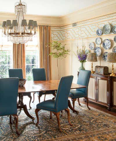  Traditional Family Home Dining Room. California Colonial by Michael S. Smith Inc..