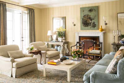  Traditional Family Home Living Room. California Colonial by Michael S. Smith Inc..