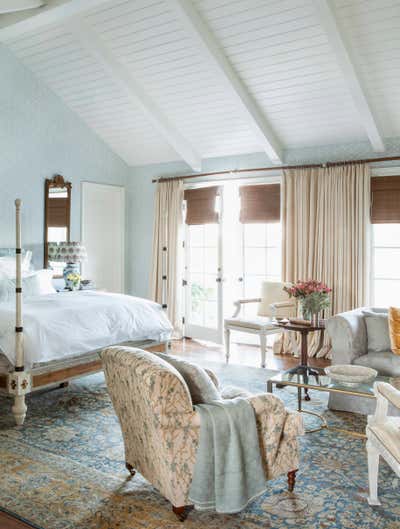  Traditional Family Home Bedroom. California Colonial by Michael S. Smith Inc..