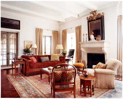  Traditional Family Home Living Room. California Hideout by Michael S. Smith Inc..