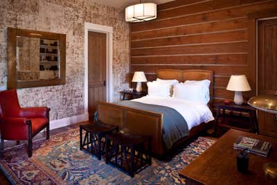  Rustic Vacation Home Bedroom. Mountain Modern by Michael S. Smith Inc..