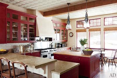 Rustic Vacation Home Kitchen. Mountain Modern by Michael S. Smith Inc..