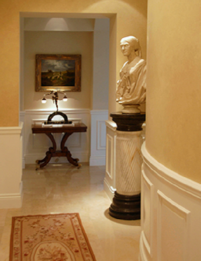  Traditional Family Home Entry and Hall. The Formal Sherwood Estate by Stephen Stone Designs.