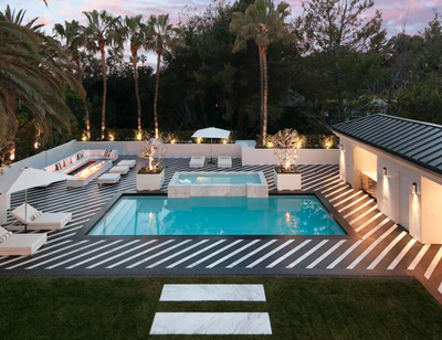  Modern Family Home Patio and Deck. Beverly Hills Modern Garden by Stephen Stone Designs.