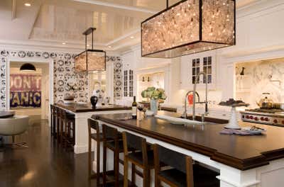  Eclectic Family Home Kitchen. Suffern Estate by Nicole Fuller Interiors.