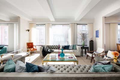  Eclectic Apartment Living Room. 17 East 12th Street by Nicole Fuller Interiors.