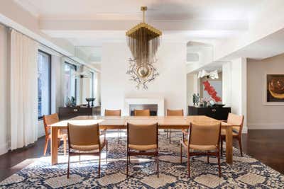  Contemporary Apartment Dining Room. 17 East 12th Street by Nicole Fuller Interiors.