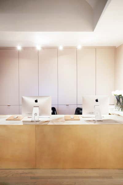  Contemporary Minimalist Office Workspace. Gianvito Rossi Showroom by Nicole Fuller Interiors.