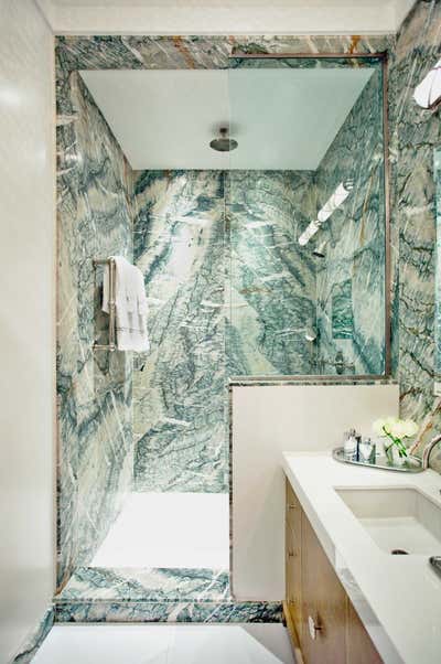  Contemporary Apartment Bathroom. 60 East 13th Street by Nicole Fuller Interiors.