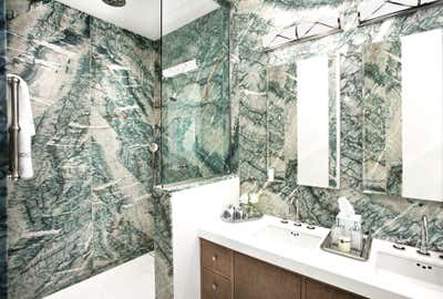  Eclectic Apartment Bathroom. 60 East 13th Street by Nicole Fuller Interiors.