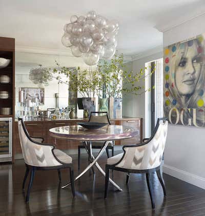  Contemporary Apartment Dining Room. Columbus Circle Pied-à-terre by Jessica Schuster Interior Design.