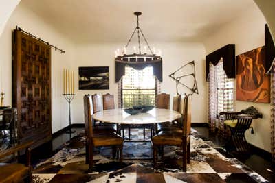  Bohemian Family Home Dining Room. Catalina Residence by Studio Shamshiri.