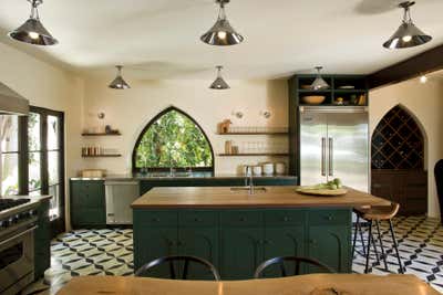  Bohemian Family Home Kitchen. Catalina Residence by Studio Shamshiri.