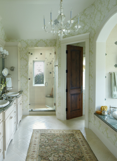  French Country House Bathroom. French Country by Comstock Design.