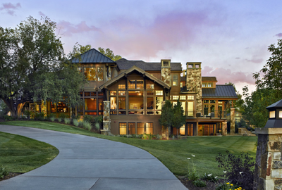  Rustic Family Home Exterior. Contemporary in Cherry Hills by Comstock Design.