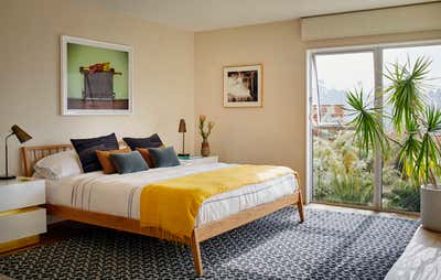  Mid-Century Modern Family Home Bedroom. Los Feliz Hills by Carter Design.