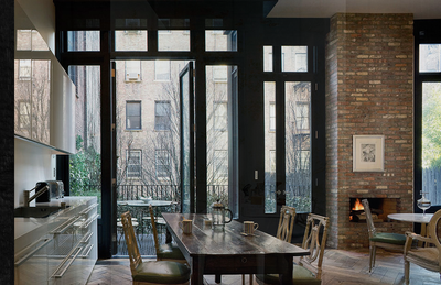  Transitional Family Home Dining Room. West Village Townhouse by All Things Dirt.