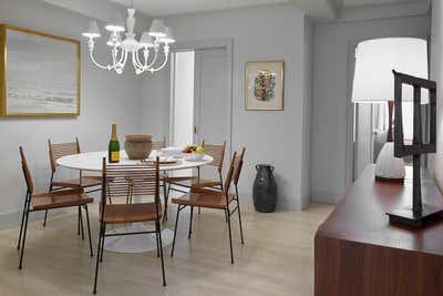  Mid-Century Modern Apartment Dining Room. The Ardsley by Alexander Doherty Design.