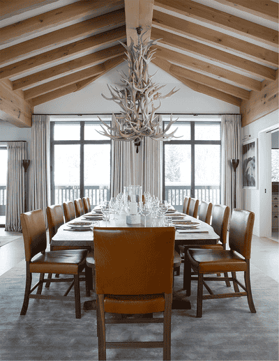  Eclectic Vacation Home Dining Room. Ski Chalet by Bryan O'Sullivan Studio.