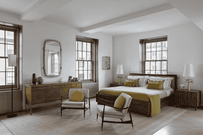  Eclectic Apartment Bedroom. Fifth Avenue, New York by Bryan O'Sullivan Studio.