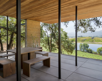  Modern Vacation Home Exterior. Napa Valley | Monastic Wine Pavillons by Maca Huneeus Design.