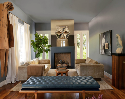  Bohemian Family Home Living Room. San Francisco | Modern Bohemian by Maca Huneeus Design.