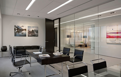 Contemporary Meeting Room. Corporate Office by Lee Ledbetter and Associates.