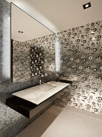  Eclectic Office Bathroom. Corporate Office by Lee Ledbetter and Associates.