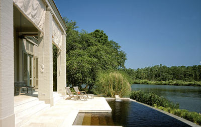  Contemporary Family Home Patio and Deck. Bayou Bonfouca by Lee Ledbetter and Associates.