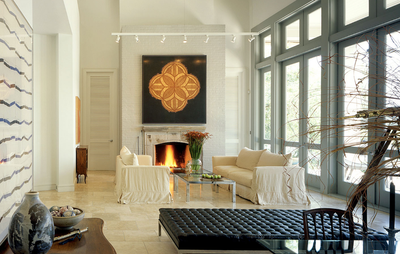  French Family Home Living Room. Bayou Bonfouca by Lee Ledbetter and Associates.