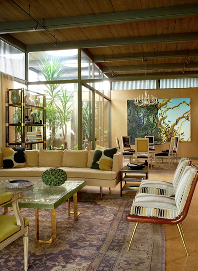 Mid-Century Modern Living Room. Riverbend Residence by Lee Ledbetter and Associates.
