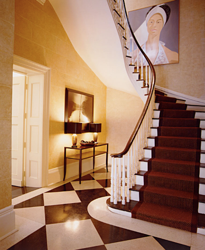  French Family Home Entry and Hall. French Quarter Residence by Lee Ledbetter and Associates.