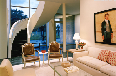  Mid-Century Modern Family Home Entry and Hall. Lake Pontchartrain by Lee Ledbetter and Associates.