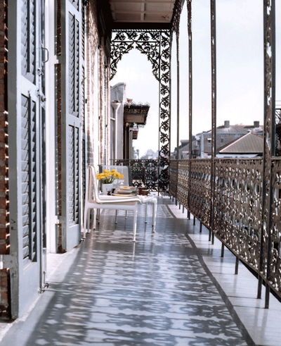  Moroccan Patio and Deck. Bourbon Street Apartment by Lee Ledbetter and Associates.