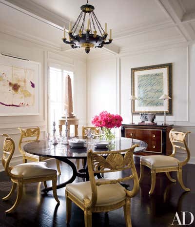  Transitional Family Home Dining Room. Houston Residence by J. Randall Powers Interior Decoration.