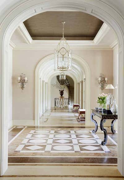  French Family Home Entry and Hall. Timeless Texas  by J. Randall Powers Interior Decoration.