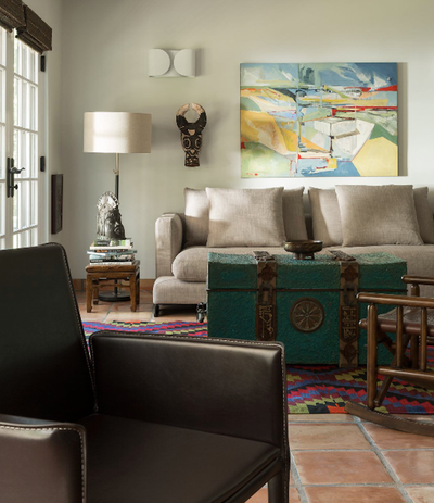  Mid-Century Modern Family Home Living Room. 1930's Spanish Colonial by Cardella Design, LLC.