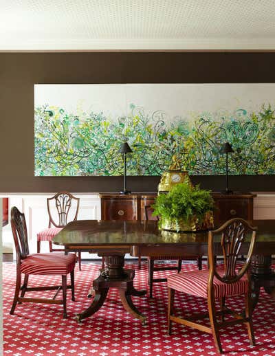  Cottage Family Home Dining Room. A Color Study by J. Randall Powers Interior Decoration.
