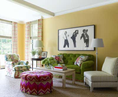  Cottage Family Home Living Room. A Color Study by J. Randall Powers Interior Decoration.