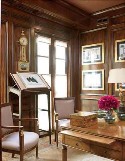  English Country Family Home Office and Study. British Townhome by J. Randall Powers Interior Decoration.