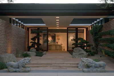  Asian Vacation Home Exterior. Firestone Estate by Cardella Design, LLC.