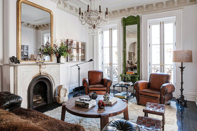  Transitional Apartment Living Room. Brooklyn Townhouse by Roman and Williams Buildings and Interiors.