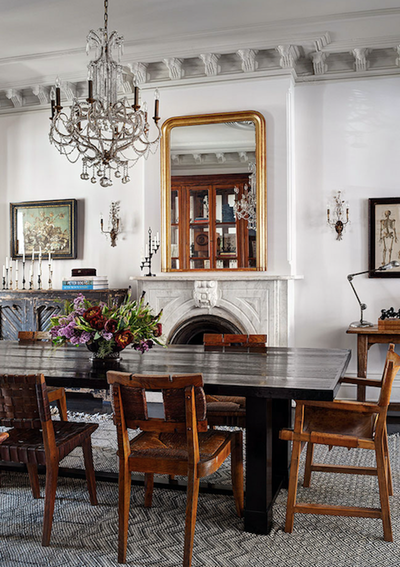  Transitional Apartment Dining Room. Brooklyn Townhouse by Roman and Williams Buildings and Interiors.