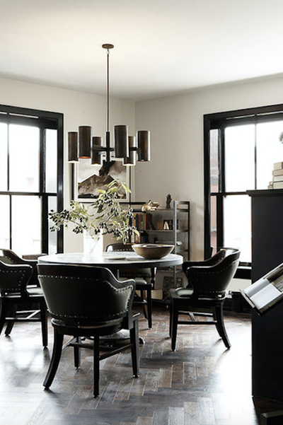  Transitional Apartment Dining Room. 211 Elizabeth Street by Roman and Williams Buildings and Interiors.