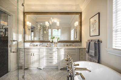  Transitional Family Home Bathroom. Amphora by Jenny Martin Design.