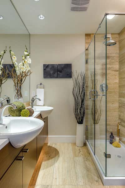  Contemporary Apartment Bathroom. Brownstone by Jenny Martin Design.