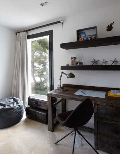 Mid-Century Modern Vacation Home Workspace. Mallorca by Fiona Barratt Interiors.